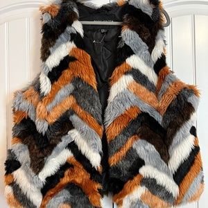 Multi-colored Fur vest